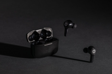 Logo trade promotional giveaways image of: RCS recycled plastic Swiss Peak ANC TWS earbuds