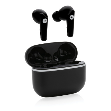 Logo trade business gift photo of: RCS recycled plastic Swiss Peak TWS earbuds 2.0