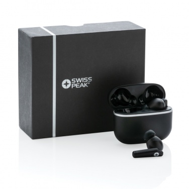 Logotrade promotional item image of: RCS recycled plastic Swiss Peak TWS earbuds 2.0