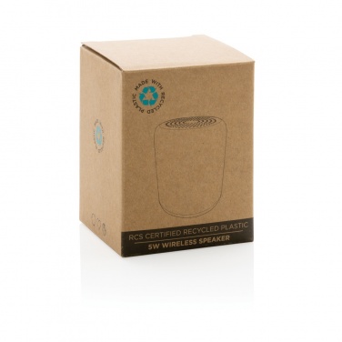 Logotrade promotional product picture of: RCS certified recycled plastic 5W Wireless speaker