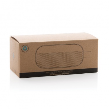 Logo trade promotional gifts picture of: RCS recycled plastic Soundbox 5W speaker