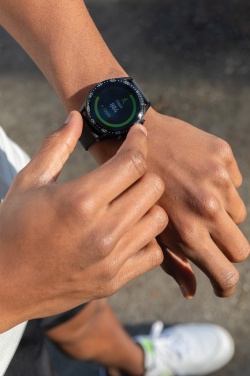 Logo trade promotional merchandise image of: RCS recycled TPU Fit Watch round