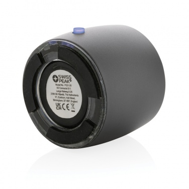 Logo trade advertising products picture of: Swiss Peak RCS recycled aluminum 3W bass speaker