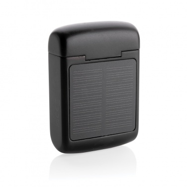 Logo trade promotional products picture of: Skywave RCS recycled plastic solar earbuds