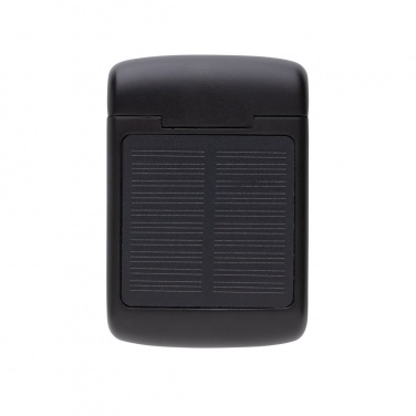 Logo trade promotional giveaways picture of: Skywave RCS recycled plastic solar earbuds