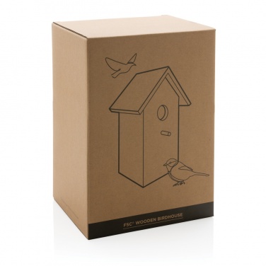 Logo trade promotional gift photo of: Wooden birdhouse