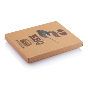 Logo trade advertising products picture of: BBQ set with hamburger press and brush