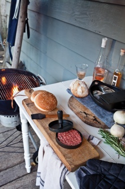 Logotrade promotional giveaways photo of: BBQ set with hamburger press and brush