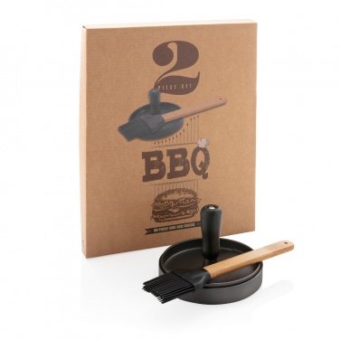 Logotrade corporate gift image of: BBQ set with hamburger press and brush