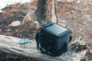 Logo trade promotional merchandise picture of: Pedro AWARE™ RPET deluxe cooler bag with 5W solar panel