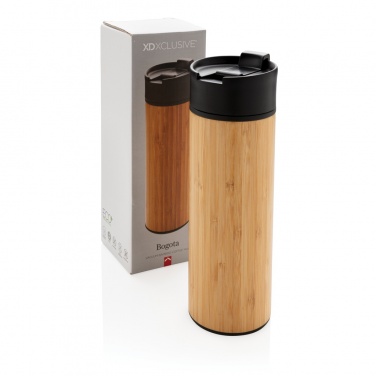 Logo trade promotional products image of: Bogota vacuum bamboo coffee mug