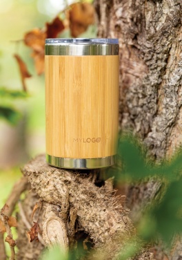 Logo trade promotional items image of: Bamboo coffee to go tumbler