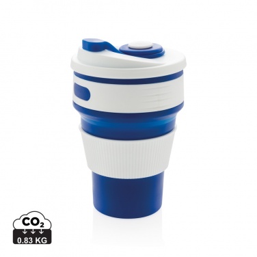 Logo trade business gift photo of: Foldable silicone cup