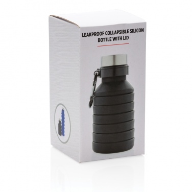 Logotrade advertising products photo of: Leakproof collapsible silicone bottle with lid