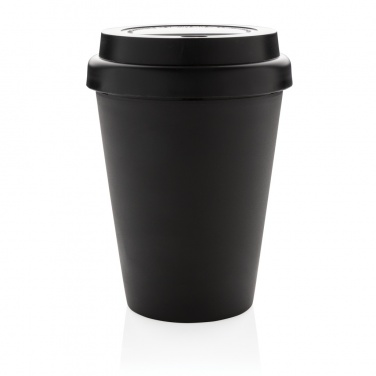 Logo trade promotional products image of: Reusable double wall coffee cup 300ml
