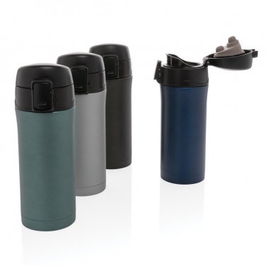 Logo trade promotional giveaway photo of: Metallic easy lock vacuum mug