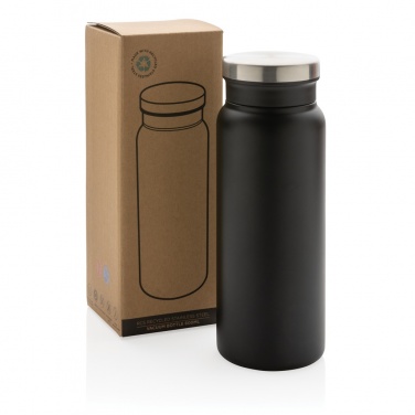 Logotrade promotional gift picture of: RCS Recycled stainless steel vacuum bottle 600ML