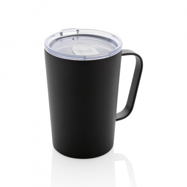 Logo trade promotional gifts picture of: RCS Recycled stainless steel modern vacuum mug with lid