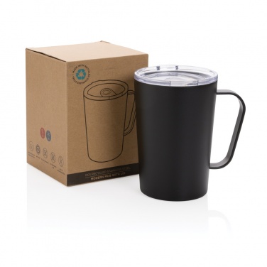 Logotrade business gifts photo of: RCS Recycled stainless steel modern vacuum mug with lid