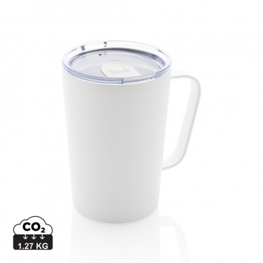 Logotrade corporate gifts photo of: RCS Recycled stainless steel modern vacuum mug with lid
