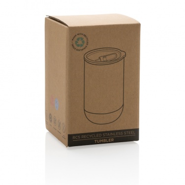 Logo trade business gifts image of: RCS recycled stainless steel tumbler