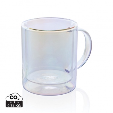 Logotrade business gift image of: Deluxe double wall electroplated glass mug