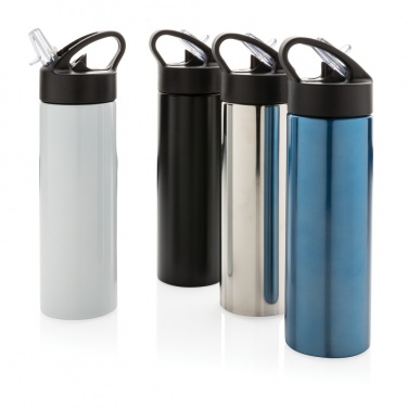 Logo trade promotional gifts picture of: Sport bottle with straw