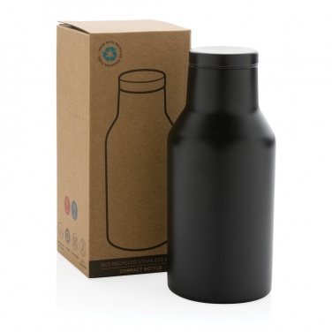 Logo trade promotional giveaways image of: RCS Recycled stainless steel compact bottle