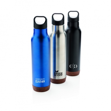 Logo trade promotional gifts image of: Cork leakproof vacuum flask