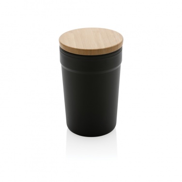 Logo trade promotional giveaways image of: GRS certified recycled PP mug with bamboo lid