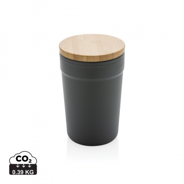 Logo trade advertising products image of: GRS certified recycled PP mug with bamboo lid