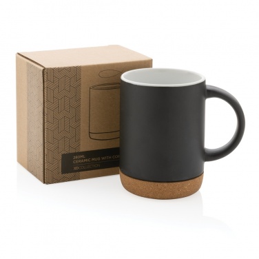 Logo trade corporate gifts picture of: Ceramic mug with cork base 280ml