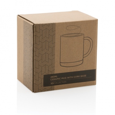 Logotrade promotional products photo of: Ceramic mug with cork base 280ml
