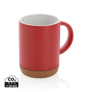 Logo trade corporate gift photo of: Ceramic mug with cork base 280ml