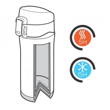Logo trade promotional gift photo of: RCS Recycled stainless steel easy lock vacuum mug