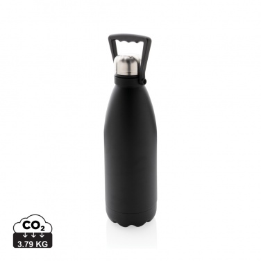 Logo trade promotional gifts picture of: RCS Recycled stainless steel large vacuum bottle 1.5L