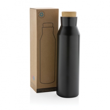 Logo trade advertising products image of: Gaia RCS certified recycled stainless steel vacuum bottle