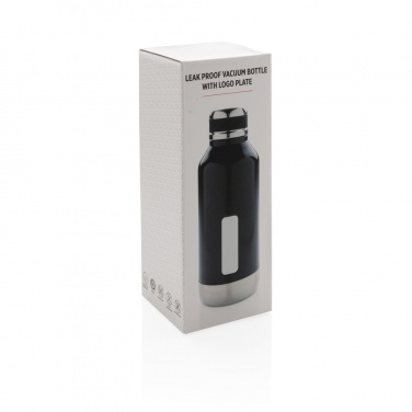 Logo trade promotional merchandise image of: Leak proof vacuum bottle with logo plate