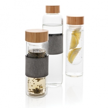 Logotrade corporate gift picture of: Impact borosilicate glass bottle with bamboo lid