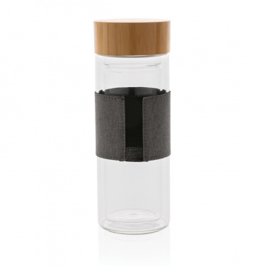 Logo trade promotional gifts image of: Impact double wall borosilicate glass bottle