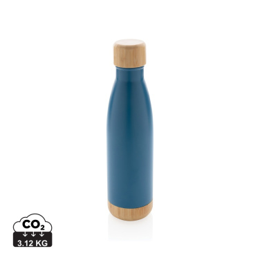 Logo trade advertising product photo of: Vacuum stainless steel bottle with bamboo lid and bottom