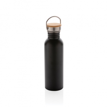 Logotrade promotional product picture of: Modern stainless steel bottle with bamboo lid