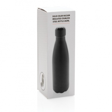 Logo trade promotional merchandise picture of: Solid colour vacuum stainless steel bottle 260ml