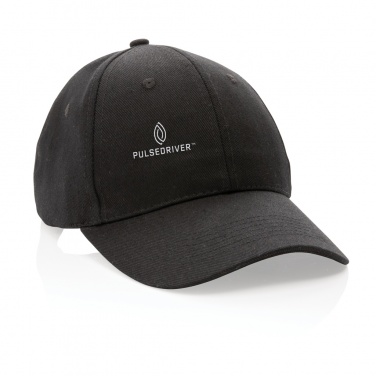 Logo trade promotional gifts image of: Impact 6 panel 280gr Recycled cotton cap with AWARE™ tracer