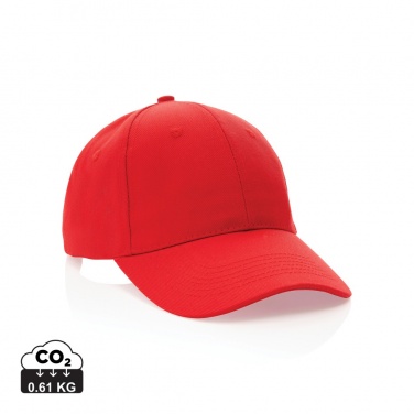 Logo trade promotional giveaway photo of: Impact 6 panel 280gr Recycled cotton cap with AWARE™ tracer