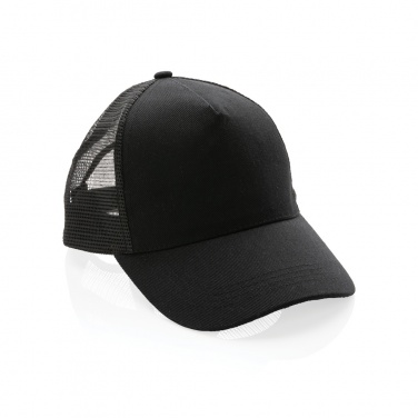 Logo trade promotional giveaways image of: Impact AWARE™ Brushed rcotton 5 panel trucker cap 190gr