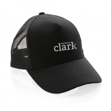 Logo trade promotional gifts picture of: Impact AWARE™ Brushed rcotton 5 panel trucker cap 190gr