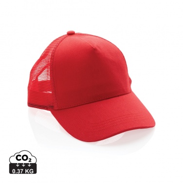 Logotrade promotional gift picture of: Impact AWARE™ Brushed rcotton 5 panel trucker cap 190gr