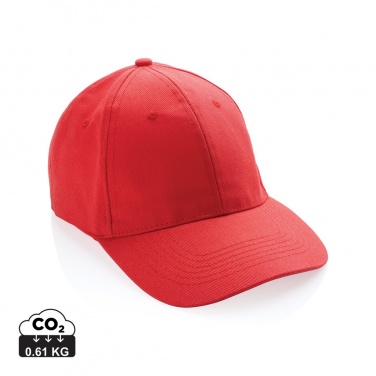 Logo trade promotional giveaways image of: Impact 6 panel 280gr Recycled cotton cap with AWARE™ tracer