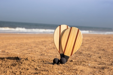 Logo trade promotional gifts picture of: Wooden frescobol tennis set